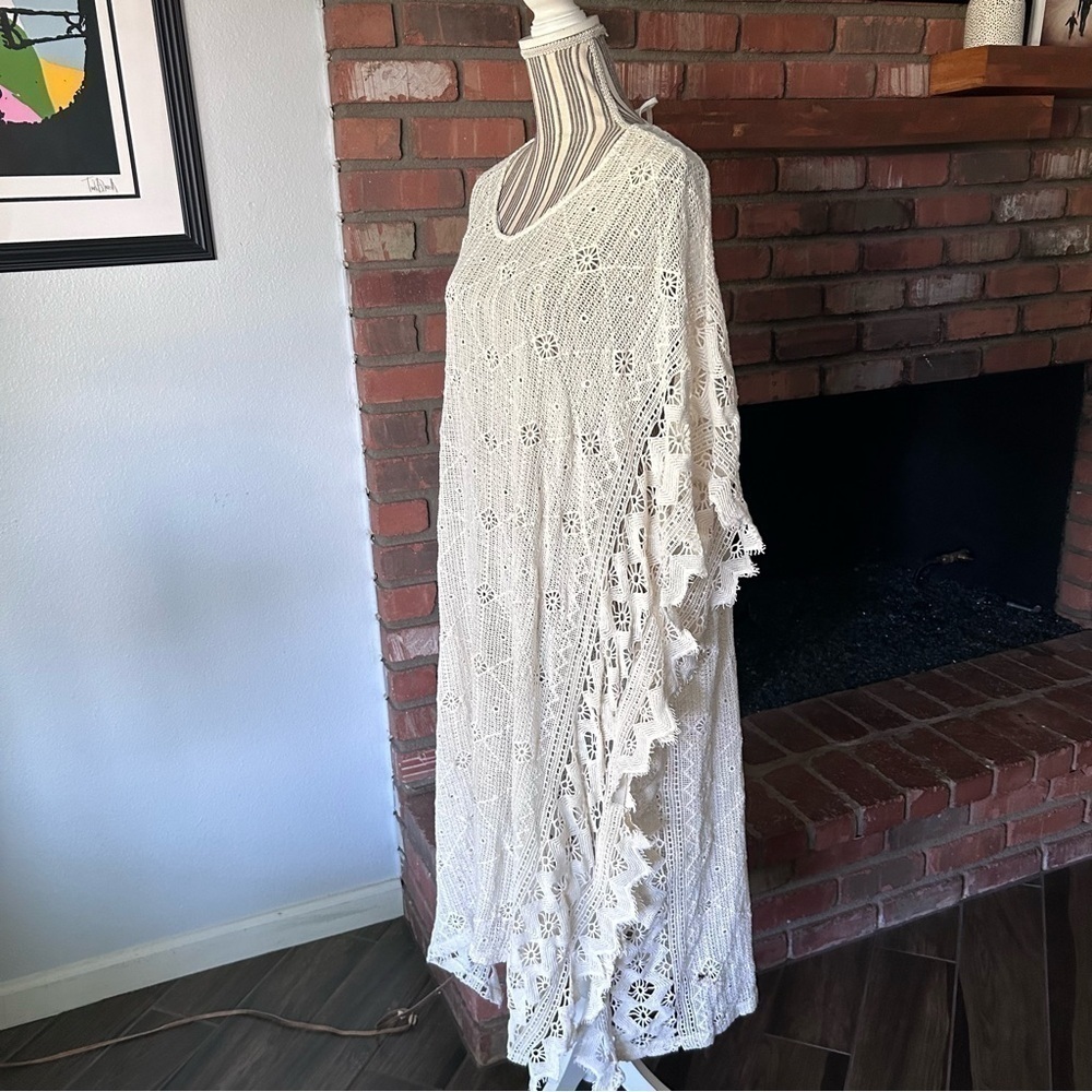 Eberjey Havanera Pandora Lace Cover Up in Natural Ivory Sz S/M - Picture 5 of 10